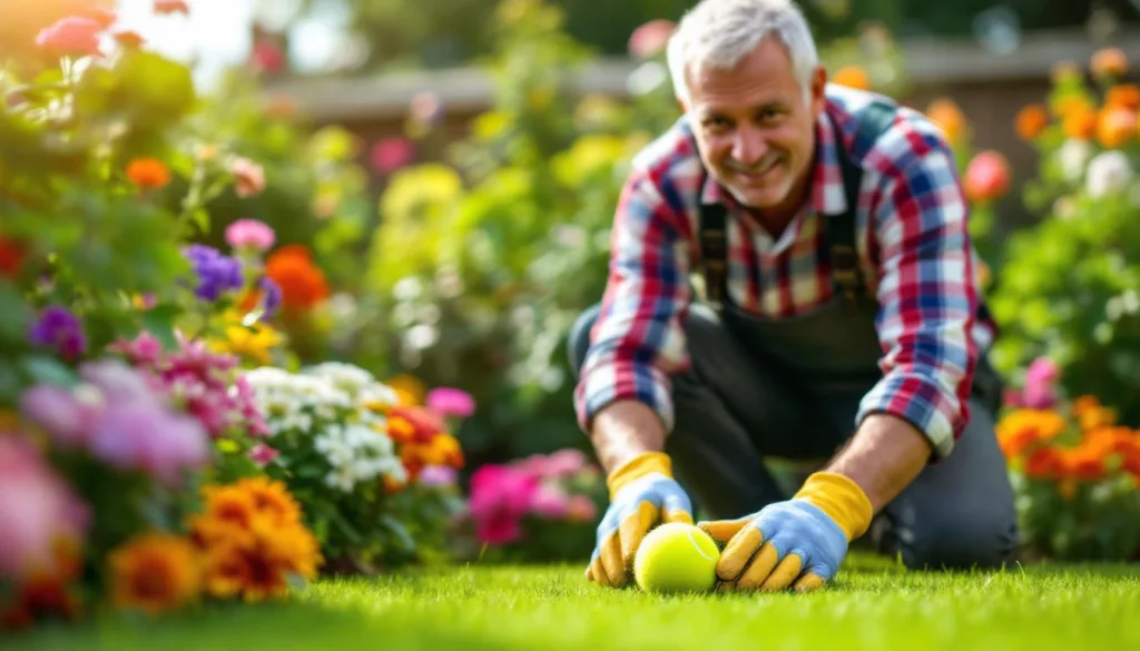ein britischer gärtner erklärt, warum das platzieren eines tennisballs in deinem garten vorteile bringt und wie es das wachstum deiner pflanzen verbessern kann.