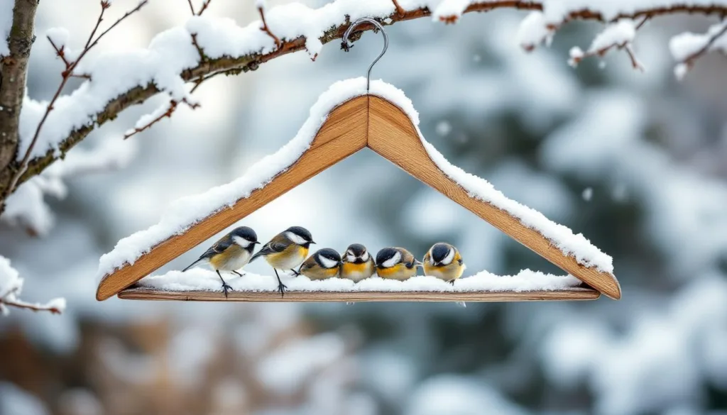 entdecken sie einen einfachen kleiderbügel-trick, der vögeln im winter hilft zu überleben – ganz ohne futter oder vogelhäuschen.